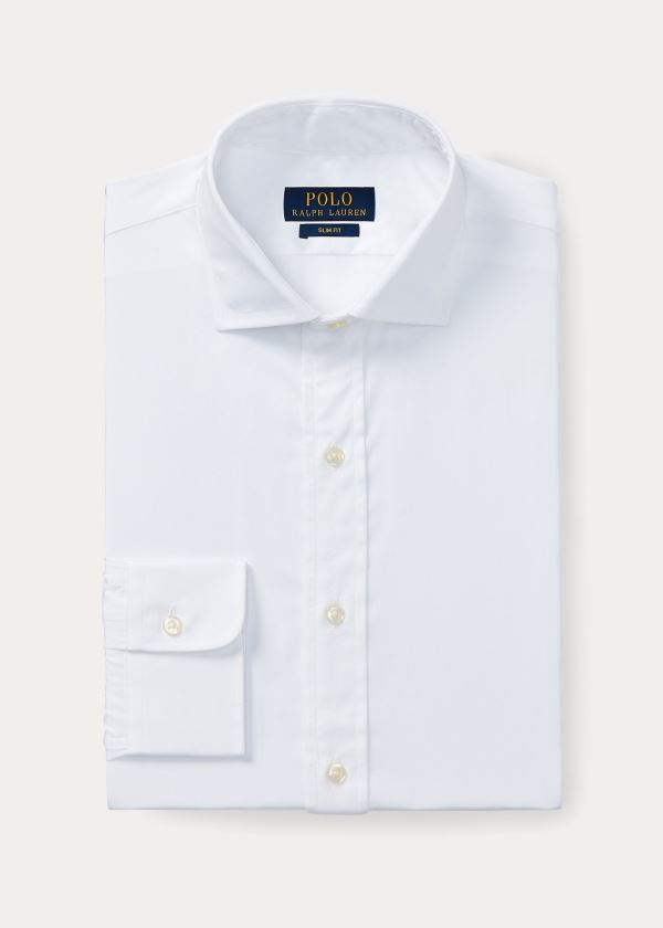 Camisa Polo Ralph Lauren Slim-Fit Poplin Estate Homem 96157-QMHR